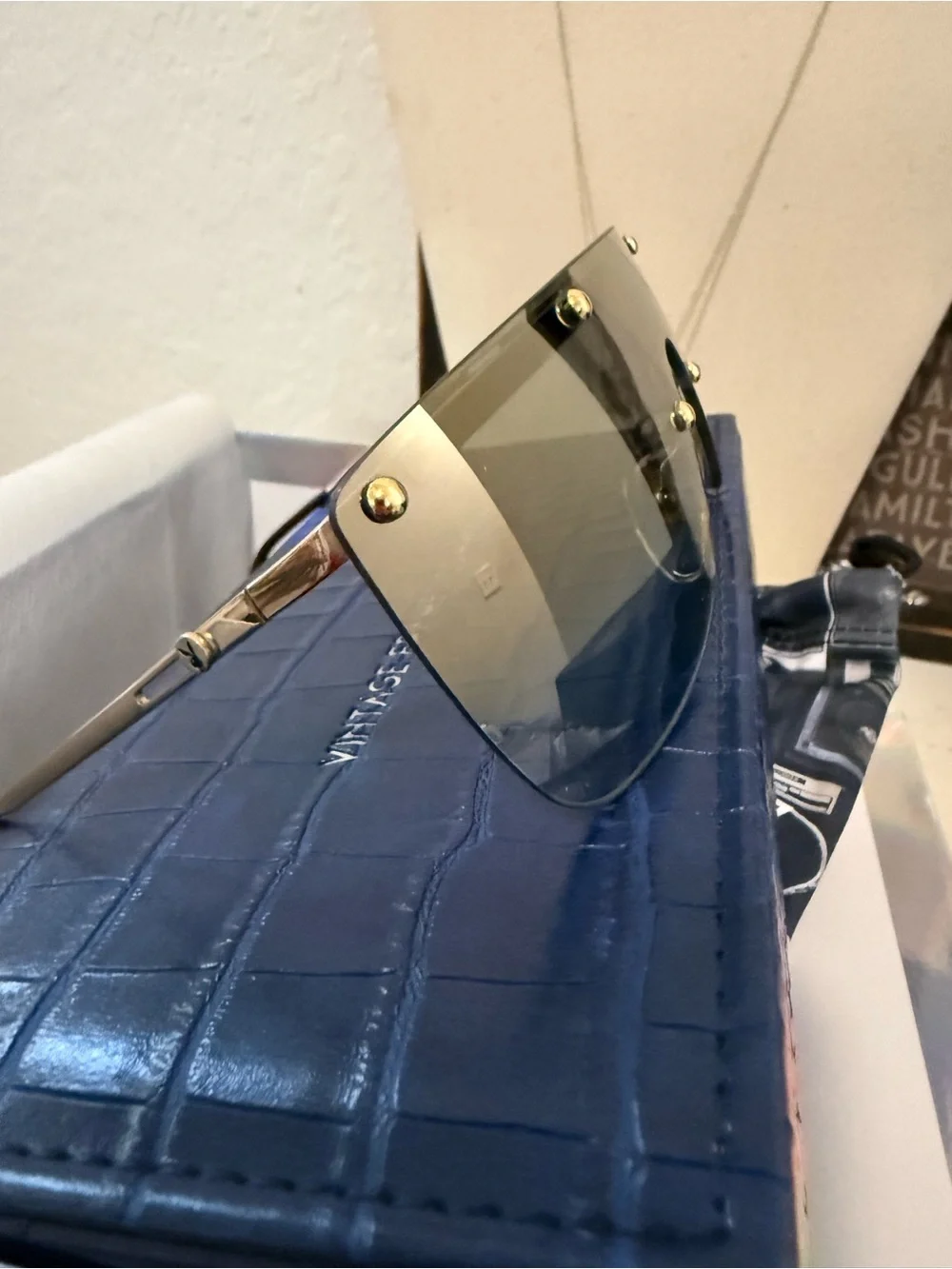 1980’s Playboy Hugh Hefner shields sunglasses